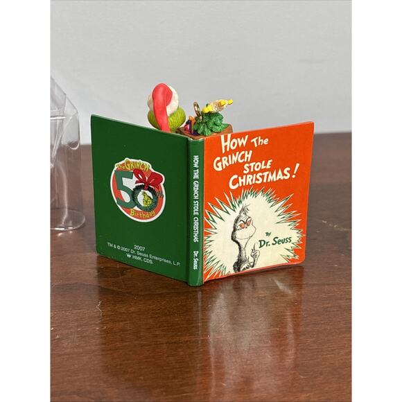 2007 Hallmark Ornament 50 YEARS OF SANTY CLAUS How Grinch Stole Christmas In Box - Picture 7 of 7